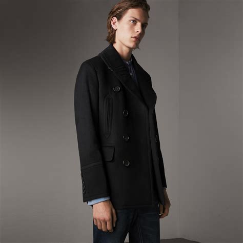 burberry coat men's sale|burberry wool pea coats men's.